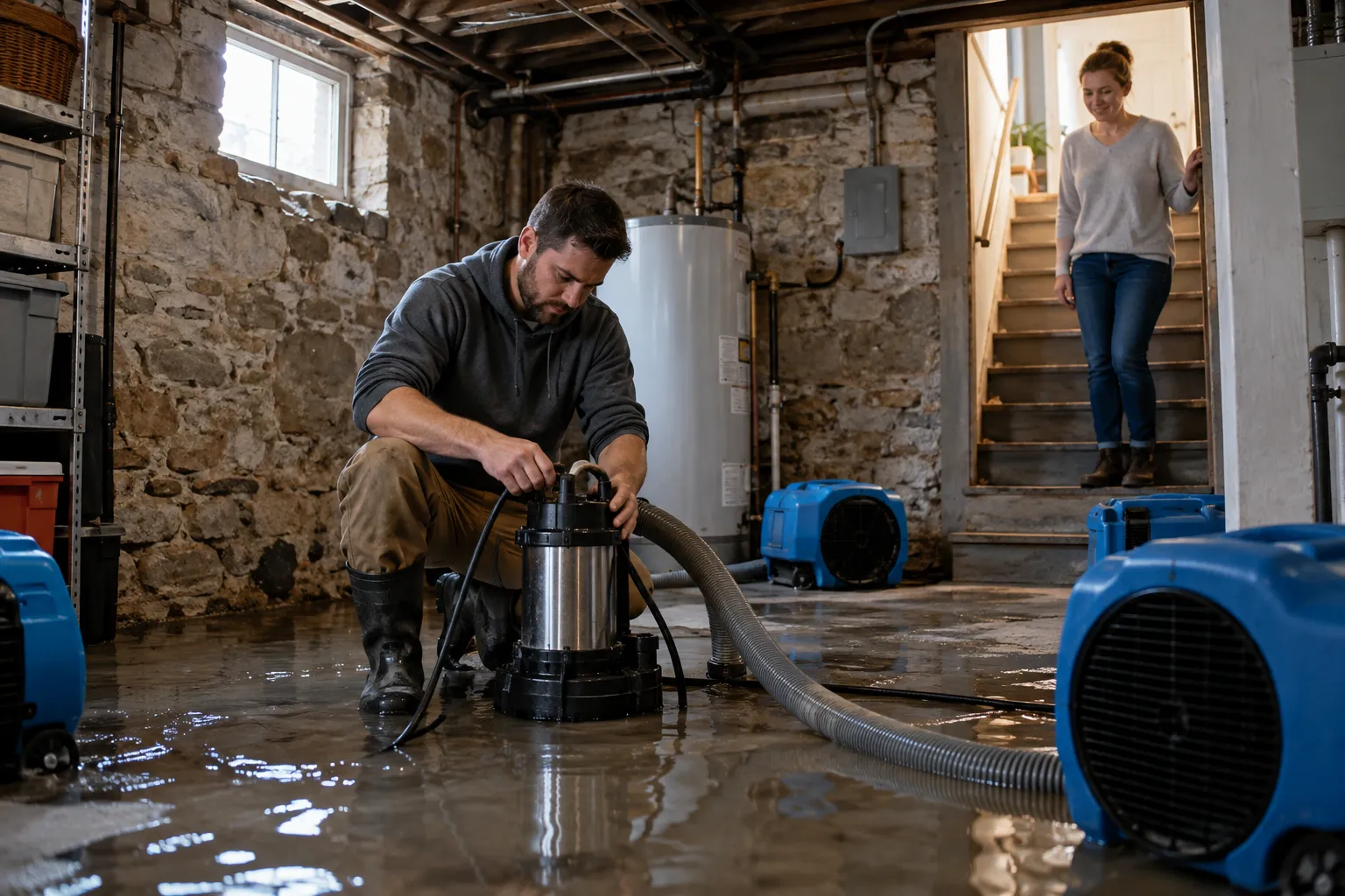 Flooded Basement Cleanup in Providence, RI