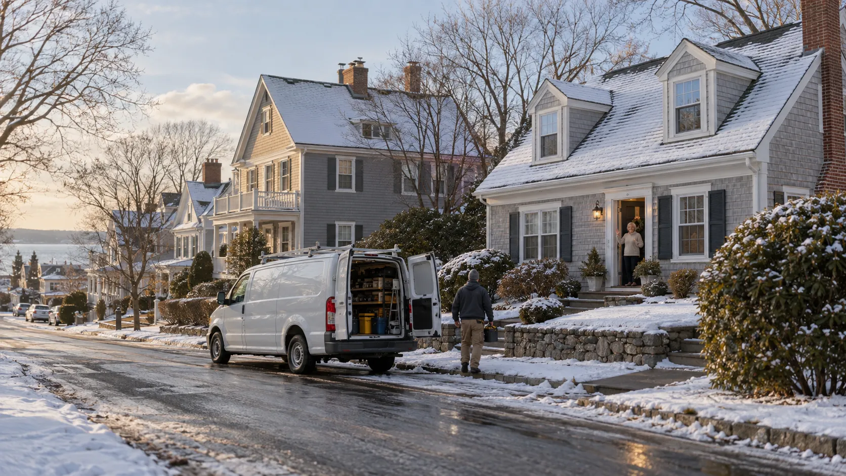 Homes in the Greater Providence area served by local water damage providers